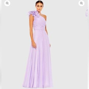 NWT Mac Duggal Lilac One-Shoulder Gown size 4